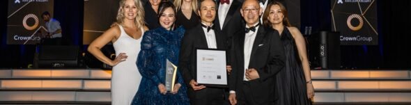 Waterfall by Crown Group recognised as an “exemplar in wellness-focused living” Winner of 2021 UDIA NSW Award for Excellence for Best High Density Development UDIA NSW 2021 Awards 132582 1170x650 1